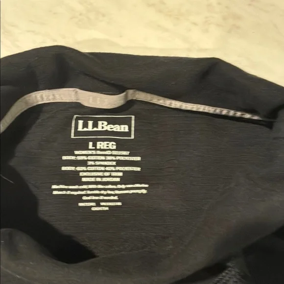 L.L. Bean Cozy Mixed Knit Pullover Blue and Black - Picture 4 of 7